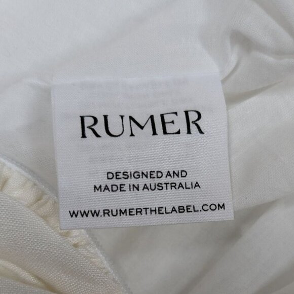 Rumer The Label Dress Mecca Mini 100% Linen Bodycon Going Out Party White Small - Picture 11 of 15